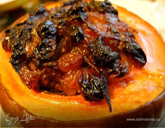 Мясо с лимоном и изюмом в тыкве Мясо с лимоном и изюмом в тыкве