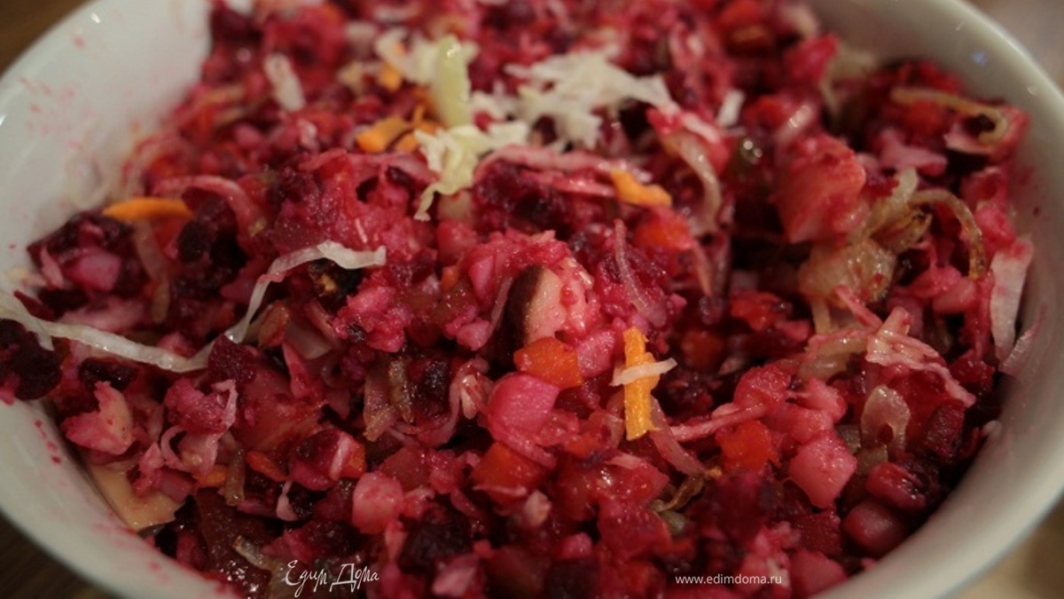 Литовский винегрет с грибами  