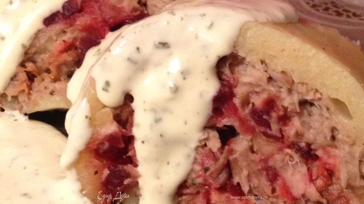 картофельный рулет-колбаса на пару