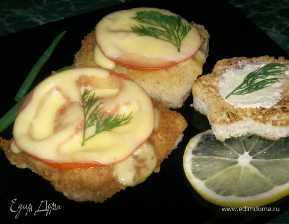 Рыба в кляре с помидорами и сыром Рыба в кляре с помидорами и сыром