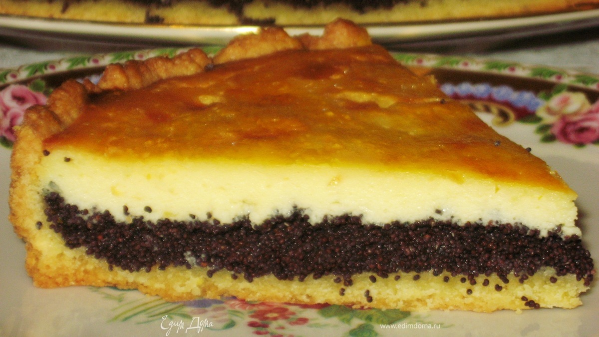 Творожный пирог с маком