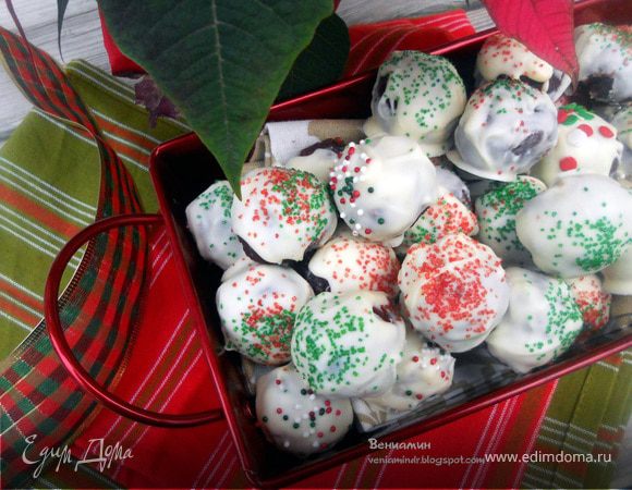 Рождественские конфеты «Красный бархат»