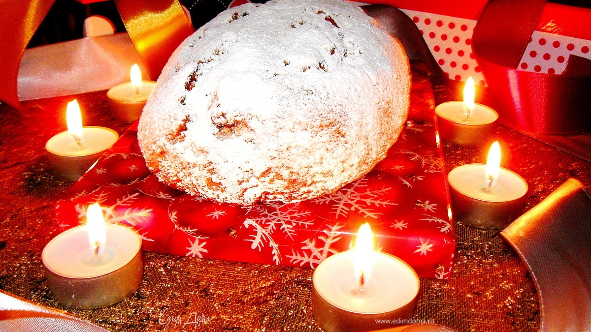 Рождественский творожный штолен