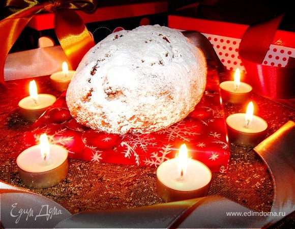 Рождественский творожный штолен