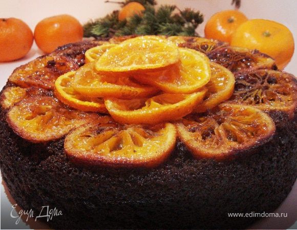 Черемуховый пирог с мандаринами Черемуховый пирог с мандаринами