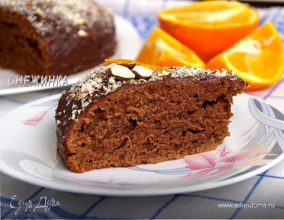 «Безумный» шоколадно-банановый пирог с шоколадно-апельсиновой глазурью «Безумный» шоколадно-банановый пирог с шоколадно-апельсиновой глазурью