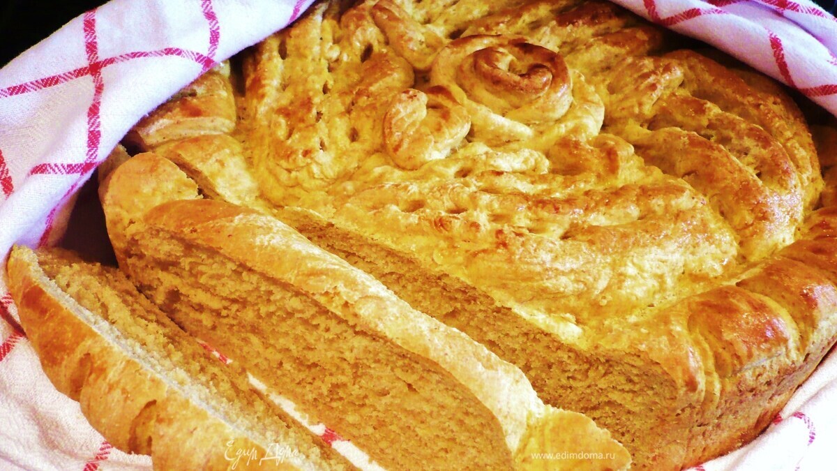 Хлеб-пирог с тыквой «Девчата»