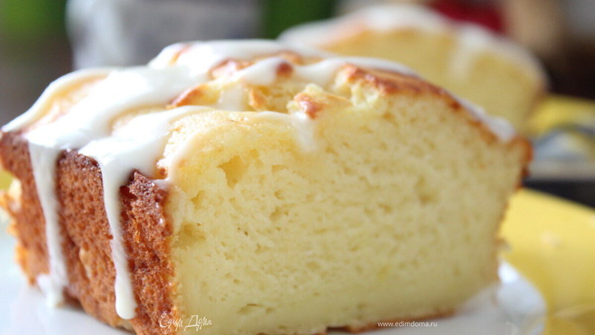 Кекс "Солнечный" (с рикоттой и лимонной глазурью)