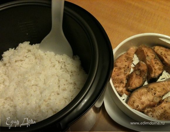 Семга на пару