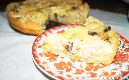 Рецепт Лоранский пирог с курицей и грибами