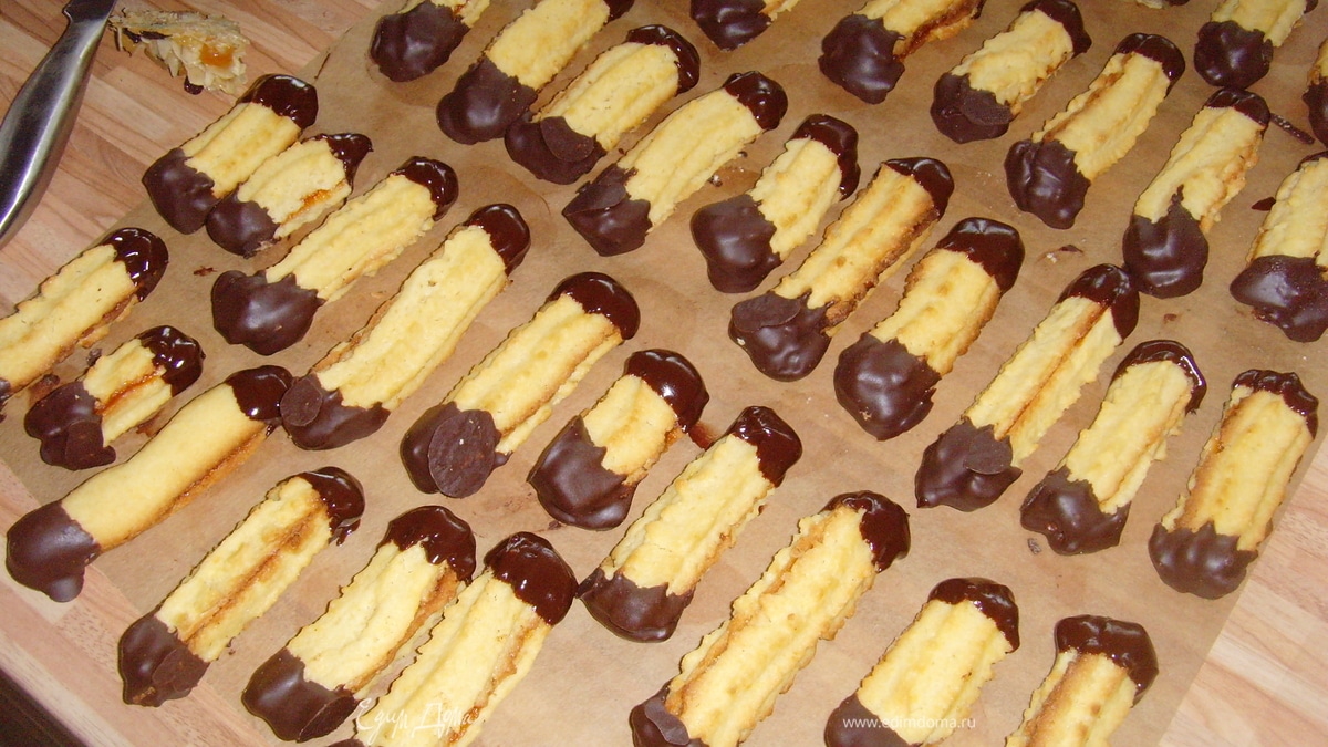 Рождественское печенье "Апельсиновые языки"