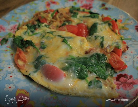 Тортилья с овощами и сыром 