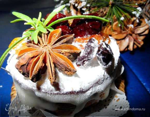 Английский рождественский фруктовый кекс