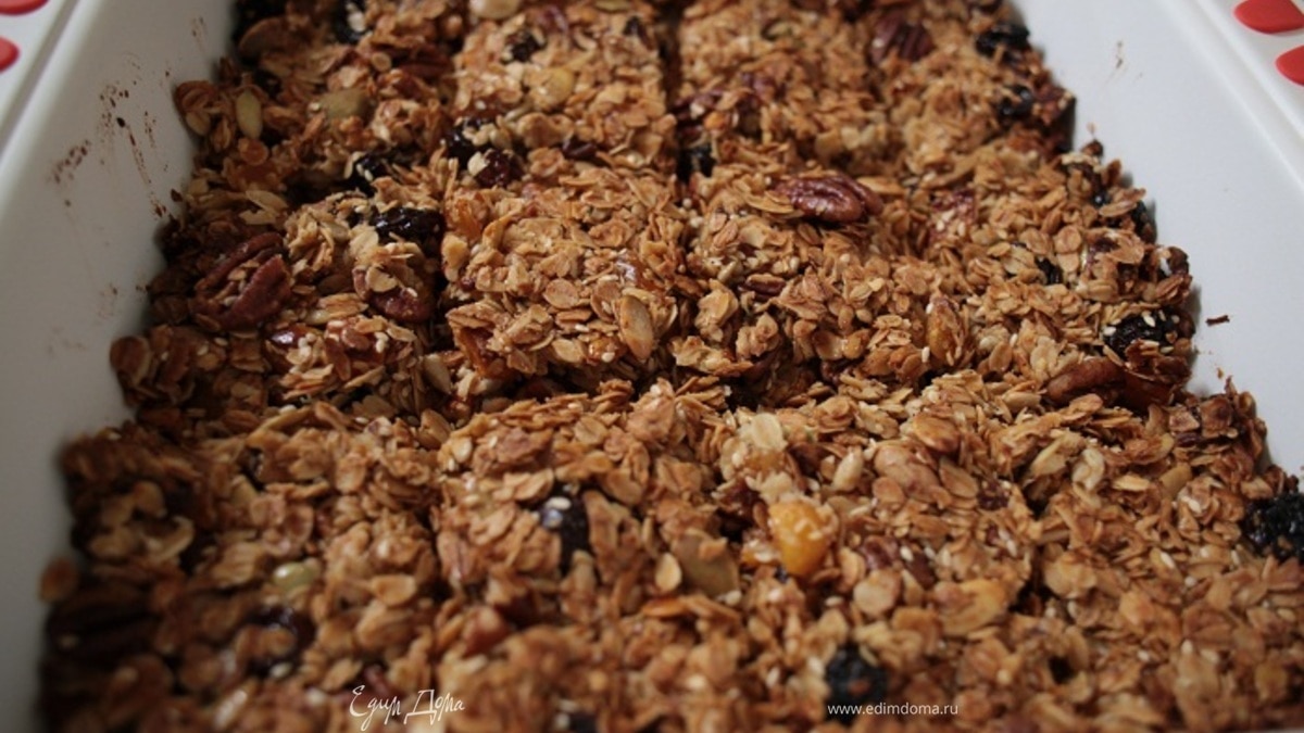 Квадратики из гранолы 