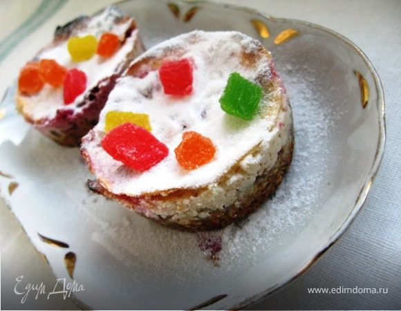 Овсяные мини-чизы с брусникой Овсяные мини-чизы с брусникой