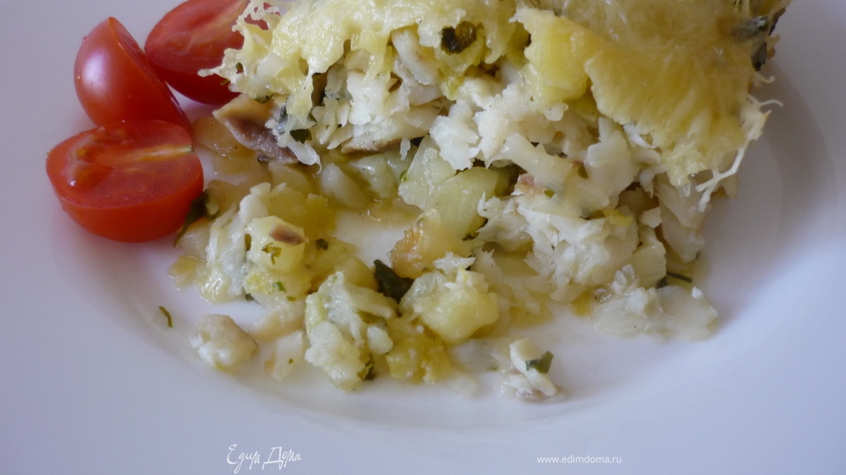 Брандат из тилапии с луком-пореем