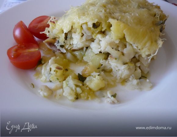 Брандат из тилапии с луком-пореем