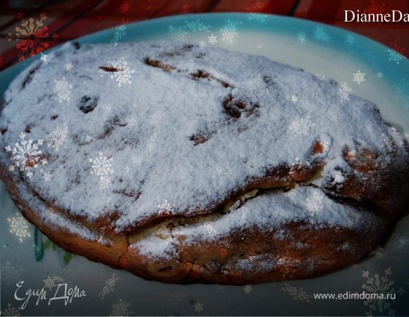 Рождественская немецкая Масляная выпечка с творогом (Butterstollen)