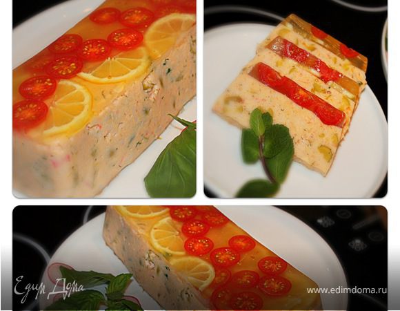 Закуска из лосося с помидорами