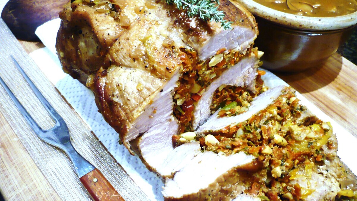 Мясной рулет «Четыре времени года»