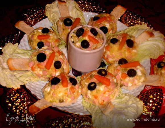 Хлебные ложки, они же - тарталетки с салатом Хлебные ложки, они же - тарталетки с салатом