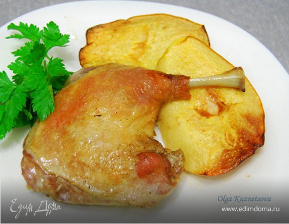 Утка с айвой