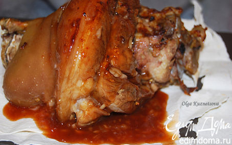 Рецепт Свиная рулька с соусом барбекю