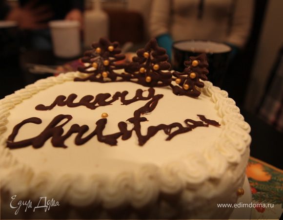 Рождественский торт. Бисквит в мультиварке 