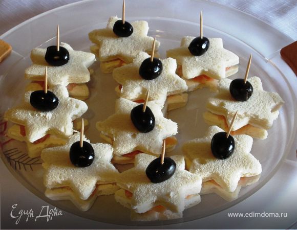 Канапе с семгой и сливочным сыром Филадельфия