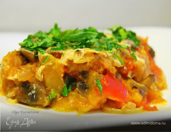 Тыква с грибами