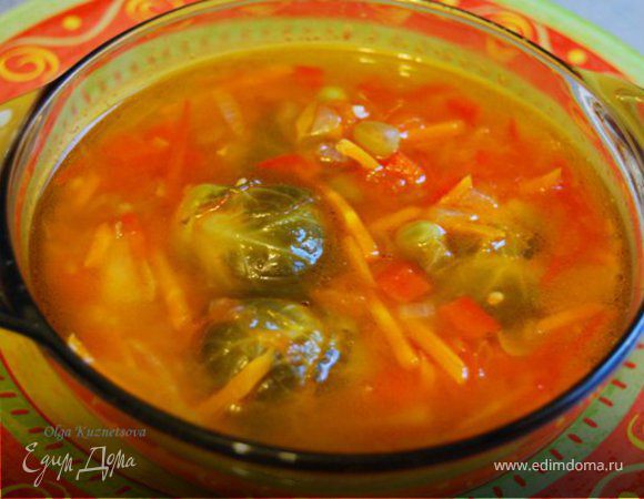 Суп с брюссельской капустой