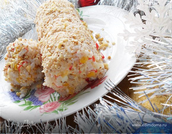 Крабовый салат рулетом