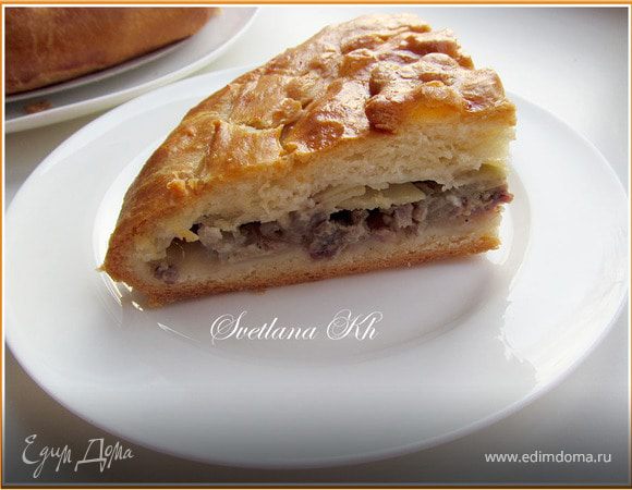 Пирог с мясом и картофелем