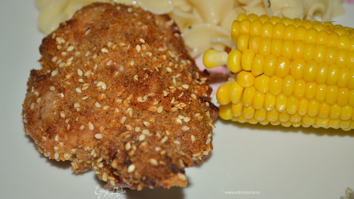 Куриные бедрышки в кунжуте