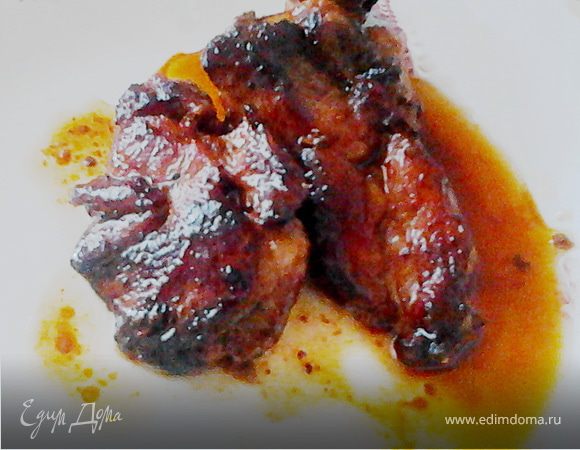 Свиные отбивные с вином (использование соков, выделяемых свининой)