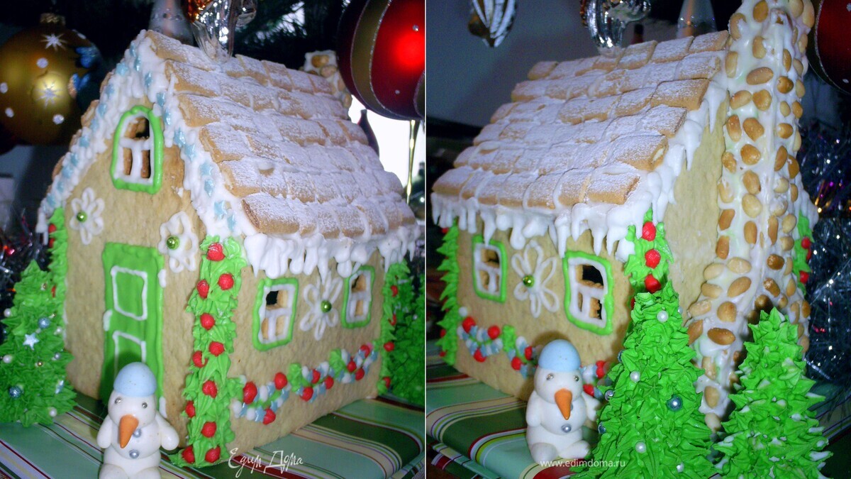 Имбирный пряничный домик (подробное руководство к действию+чертеж домика)