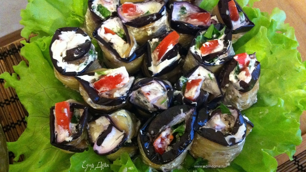 Рулетики из баклажанов