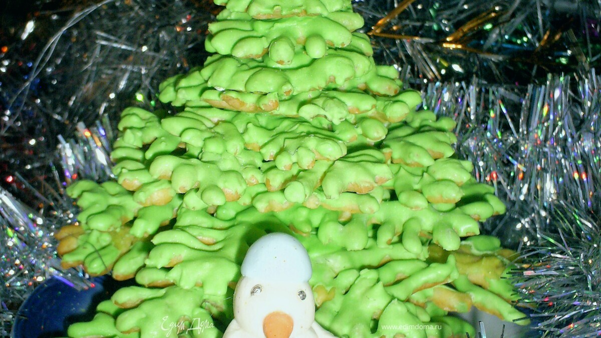 Съедобная елочка из заварного теста
