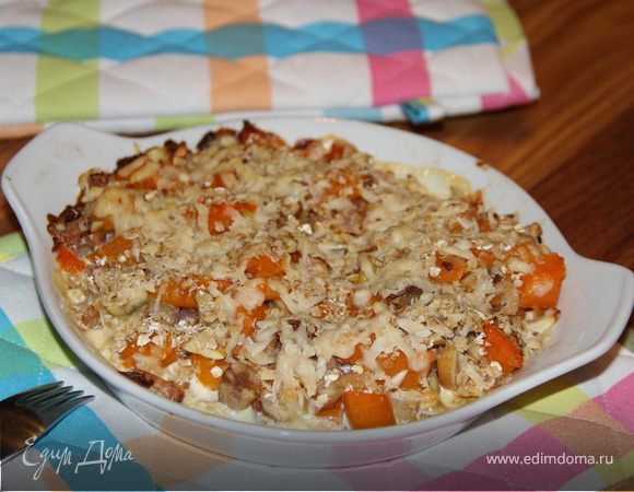 Крамбл из тыквы и каштанов