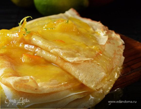 Нежные блинчики с апельсиново-ванильным соусом