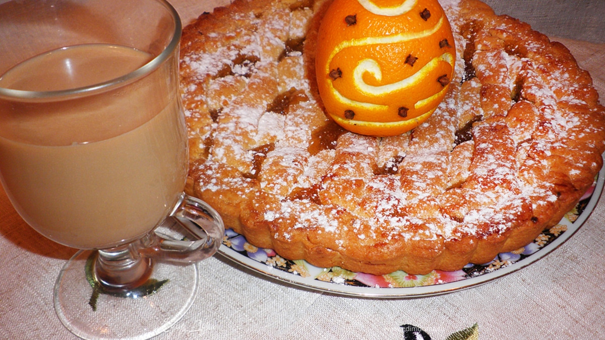 Кростата с апельсиновым джемом (Crostata di Roma)