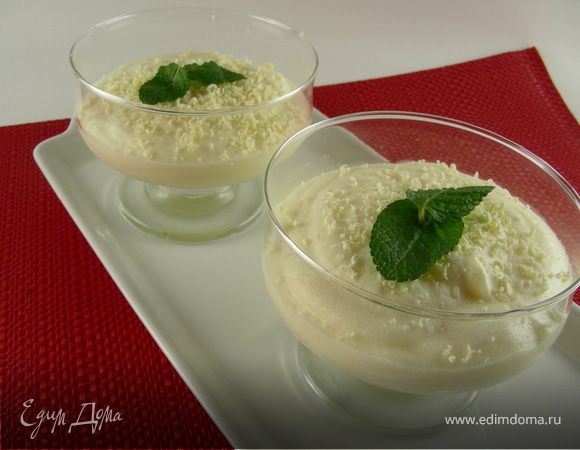 Мусс из белого шоколада и лимона