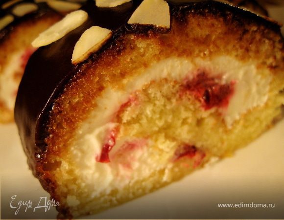 Рулет вишнево-ромовый с творожным сыром «Дехин» Рулет вишнево-ромовый с творожным сыром «Дехин»