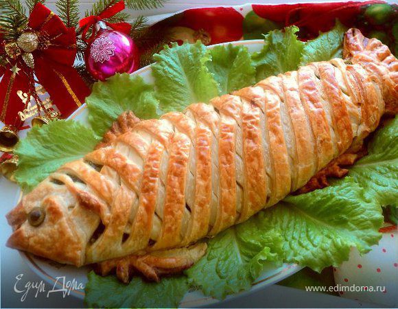 Лосось, запеченный в тесте