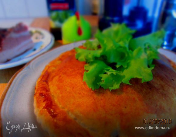 пирог с копченым салом