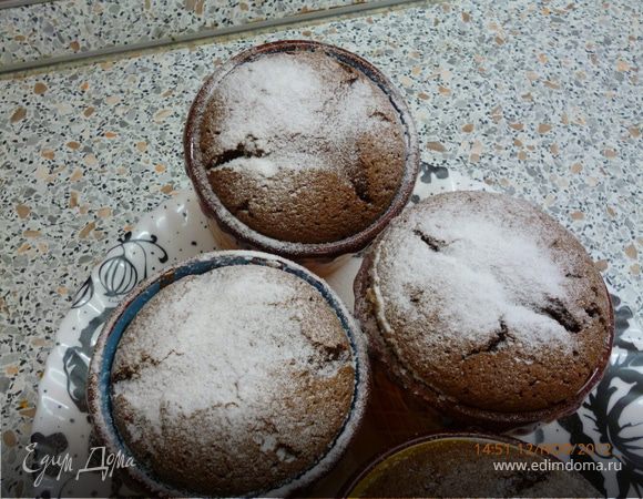 шоколадное суфле с апельсиновым сиропом