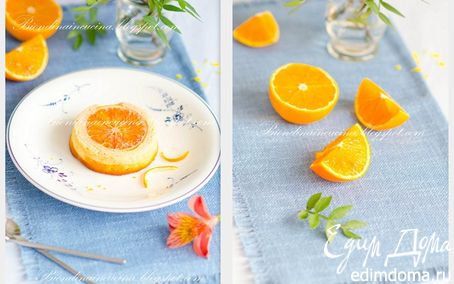 Рецепт Воздушный перевернутый чизкейк с апельсином и лимоном
