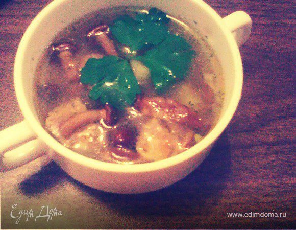 Быстрый грибной суп