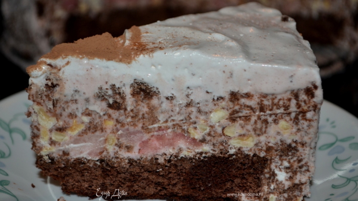  Шоколадный торт-мороженое с маршмэллоу и фундуком