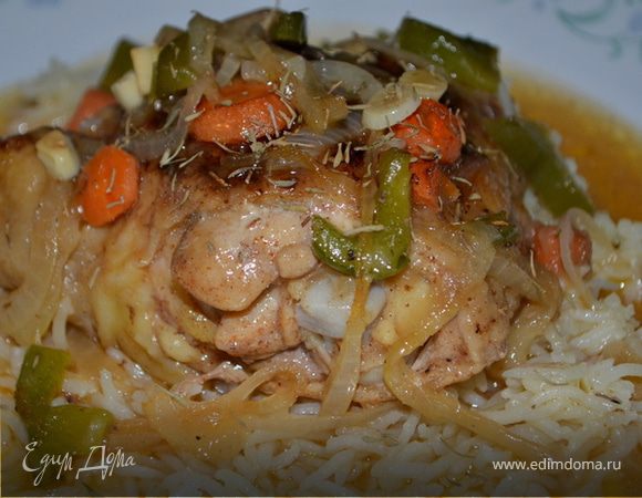 Тушеная курица на пиве Тушеная курица на пиве